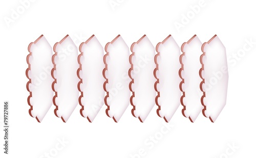 Tako Sashimi or Squid Sashimi on White