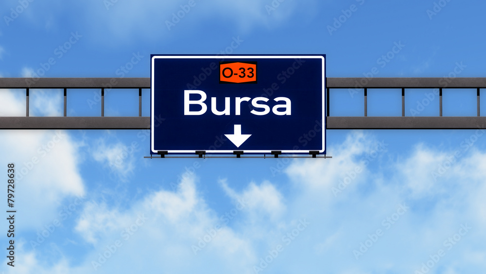 Bursa Turkey Highway Road Sign