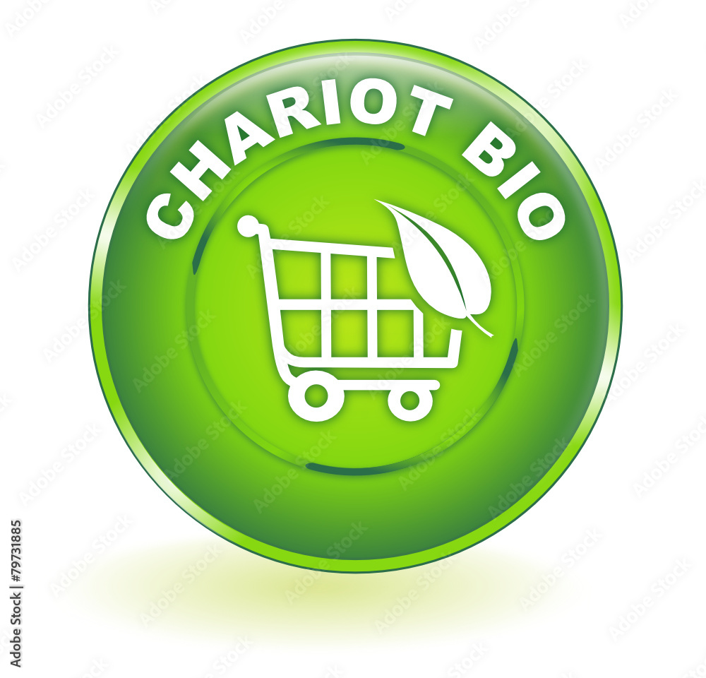 chariot bio sur bouton vert