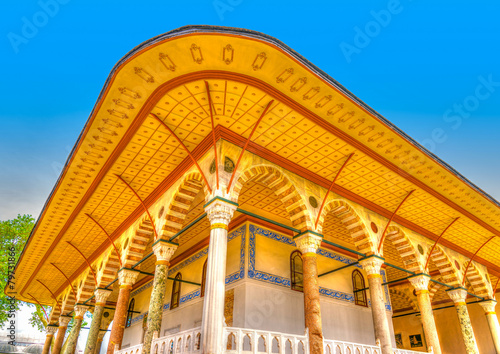old buildings of the Topkapi palace at Istanbul in Turkey. HDR