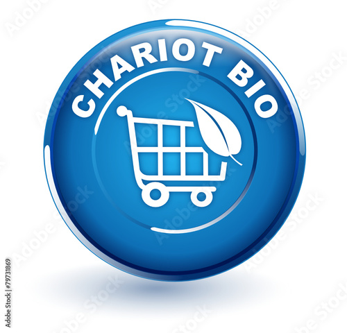 chariot bio sur bouton bleu