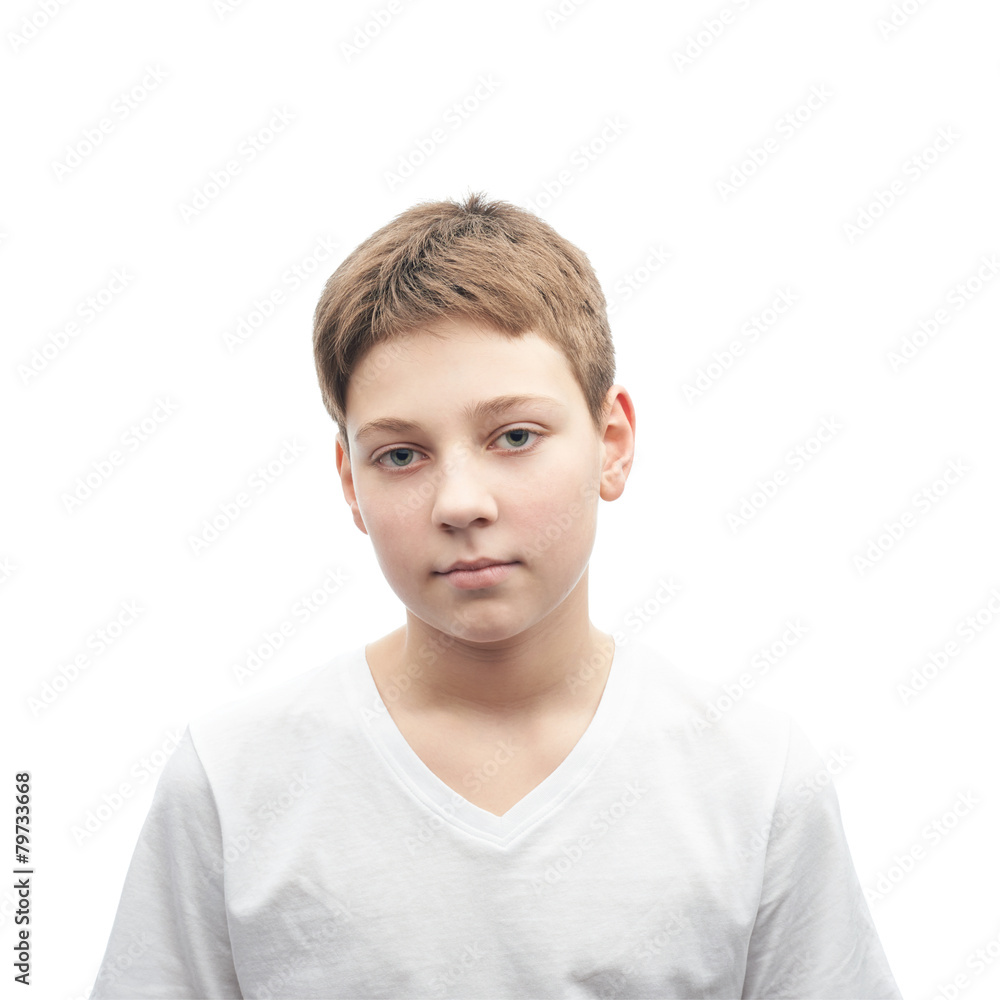 Young boy portrait isolated Young boy portrait isolated