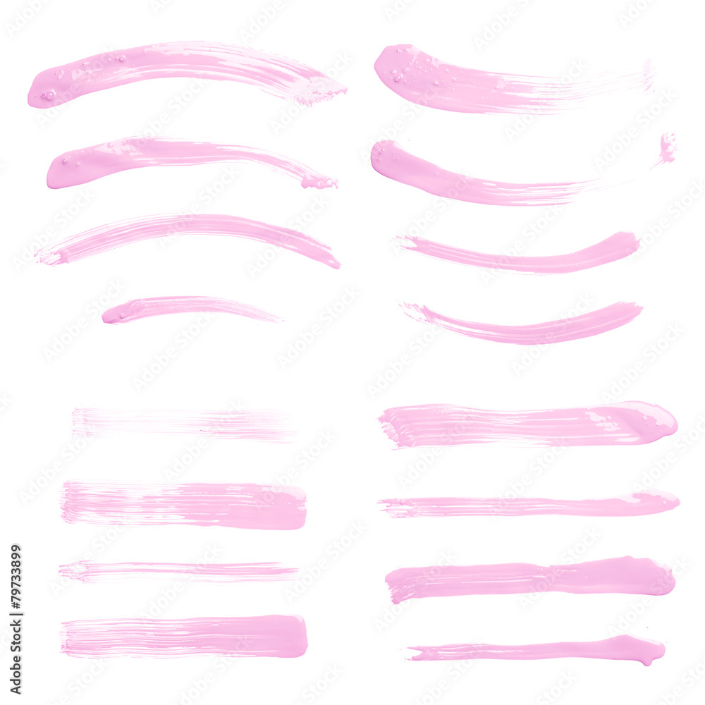 Naklejka premium Set of multiple brush strokes