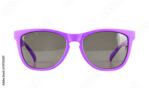 Violet sun glasses isolated