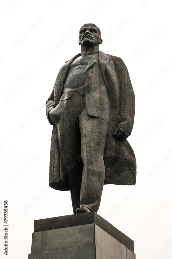 Lenin statue in a park in Russia