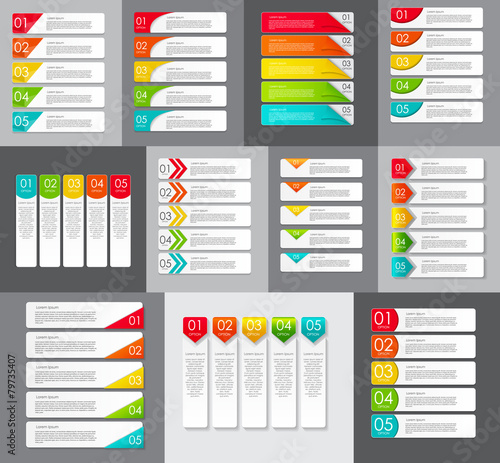 Big Set of Infographic Banner Templates for Your Business Vector