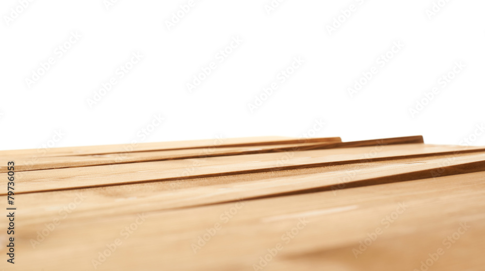 Brown paint coated wooden boards