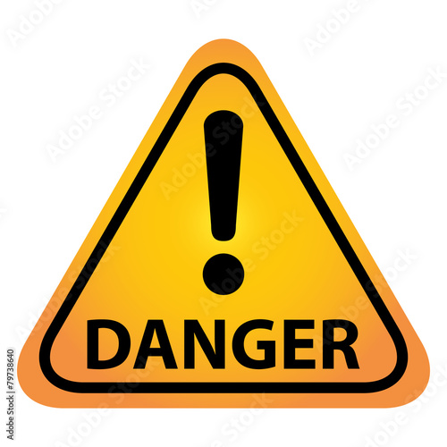Exclamation danger sign