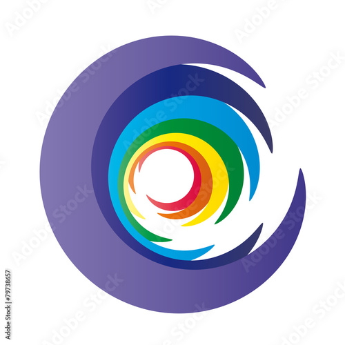 Wirbel in den Farben des Chakra
