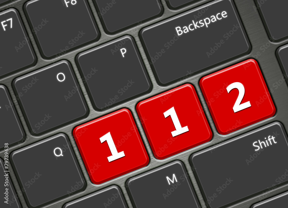 computer keyboard with 112 emergency number computer keyboard with 112 emergency number