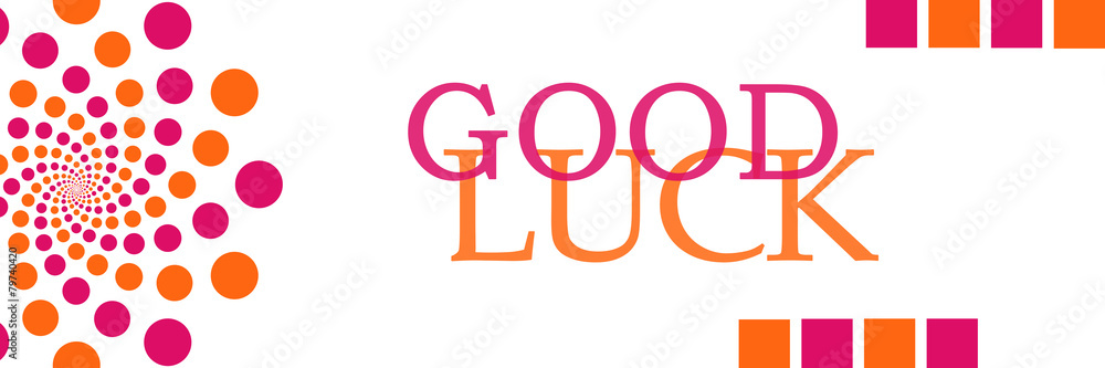 Obraz premium Good Luck Peach Pink Circles Horizontal