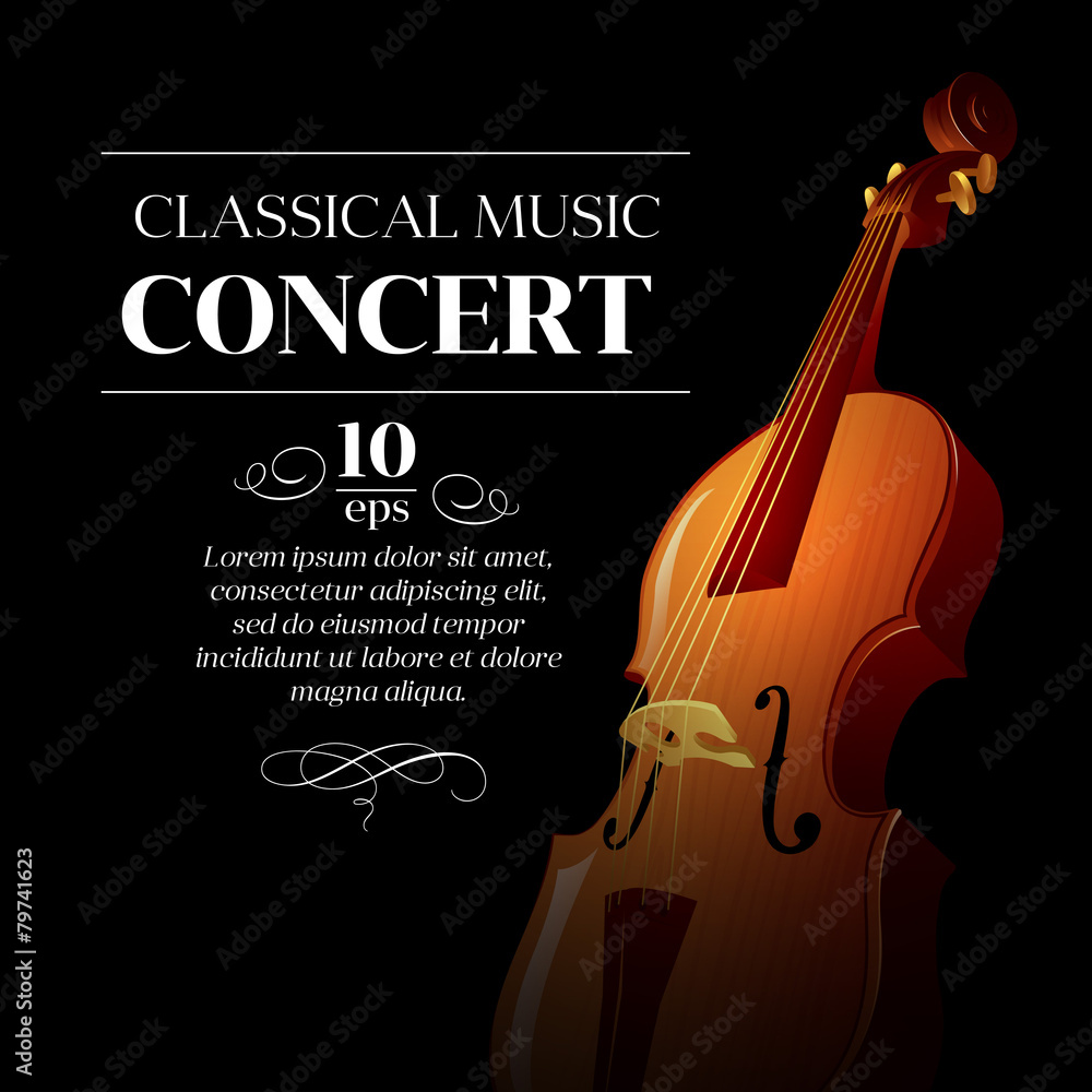 Obraz premium Poster of a classical music concert. Vector illustration