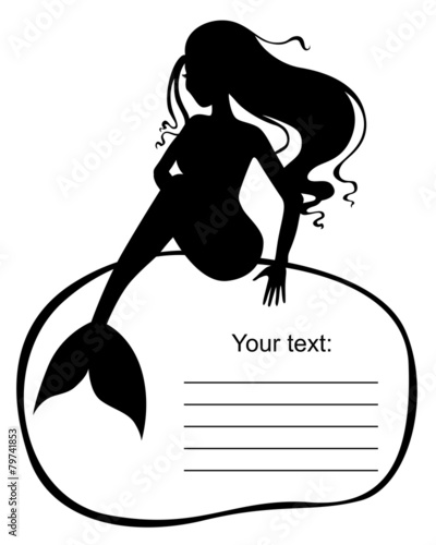 Greeting frame with mermaid