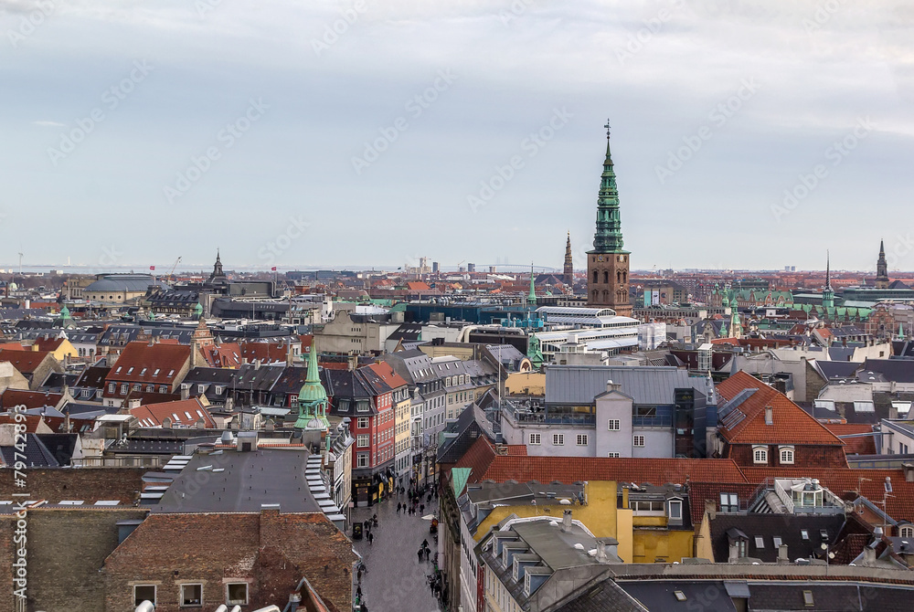 Fototapeta premium view of the Copenhagen, Denmark