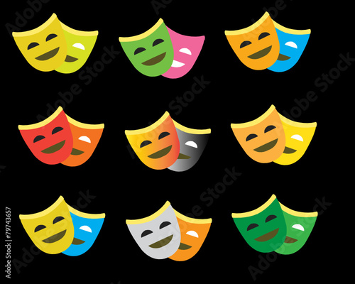 Comedy and tragedy theatrical mask