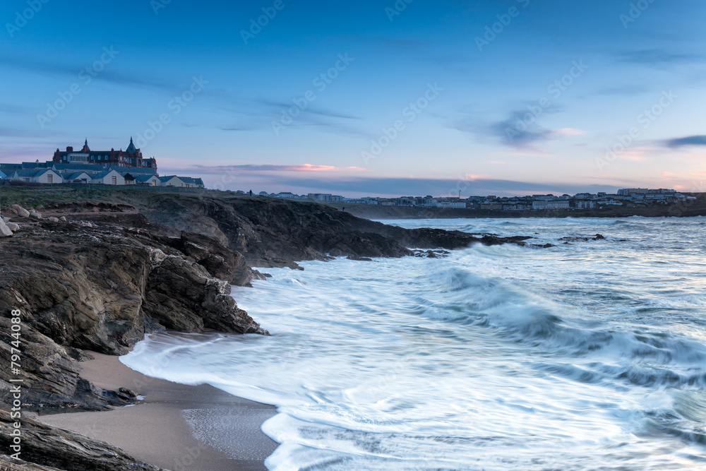 Fototapeta premium Stormy Seas at Newquay