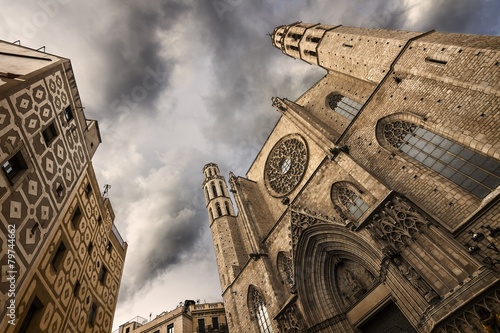Fotografie Santa Maria del Mar churc, Barcelona, Catalonia, Spain