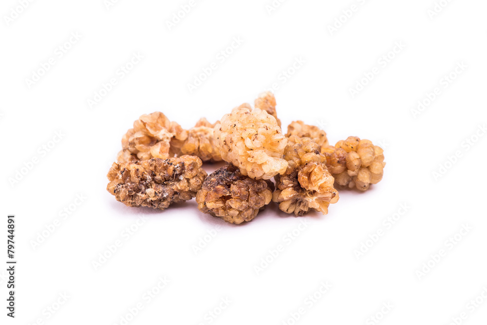 dried mulberries fruit isolated on white background dried mulberries fruit isolated on white background