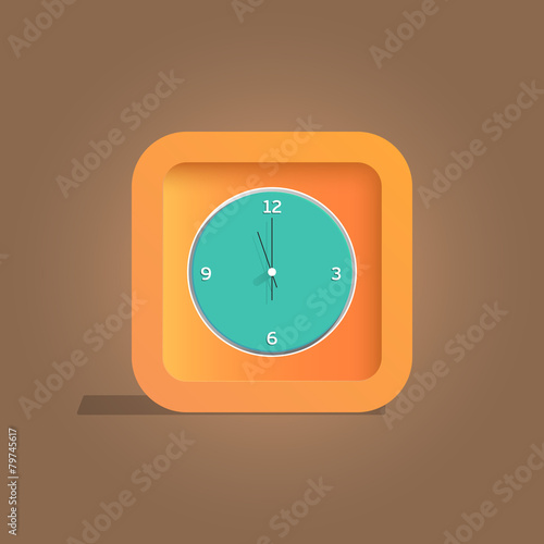 Retro Clock Orange