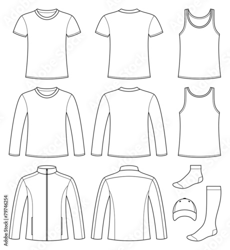 Singlet, T-shirt, Long-sleeved T-shirt, Jacket, Socks and Cap te