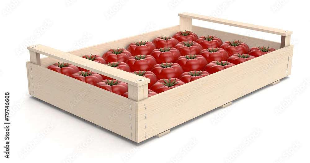 tomato in crates