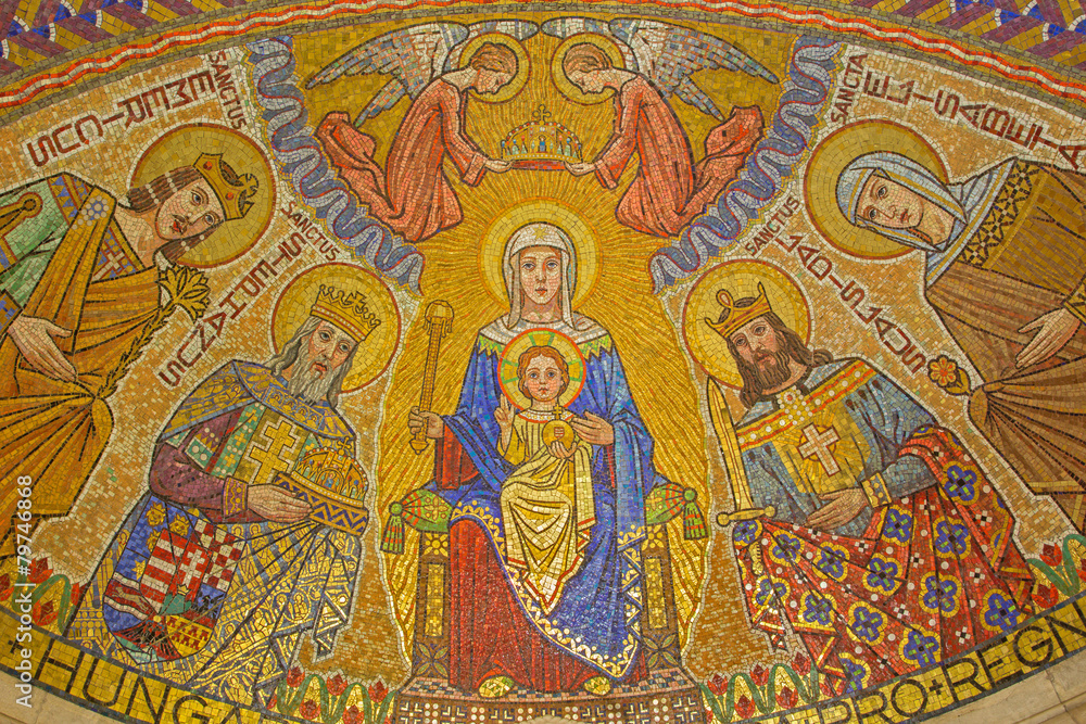 Jerusalem - mosaic of Madonna in Dormition abbey