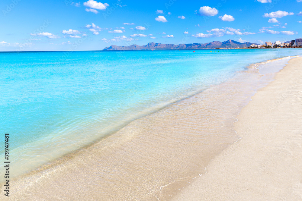 Mallorca Can Picafort beach in alcudia bay Majorca