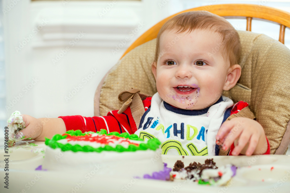 Boy eats piece cake hi-res stock photography and images - Alamy