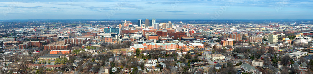 Panoramic of downtown Birmingham, Alabama, from Vulcan Park Panoramic of downtown Birmingham, Alabama, from Vulcan Park
