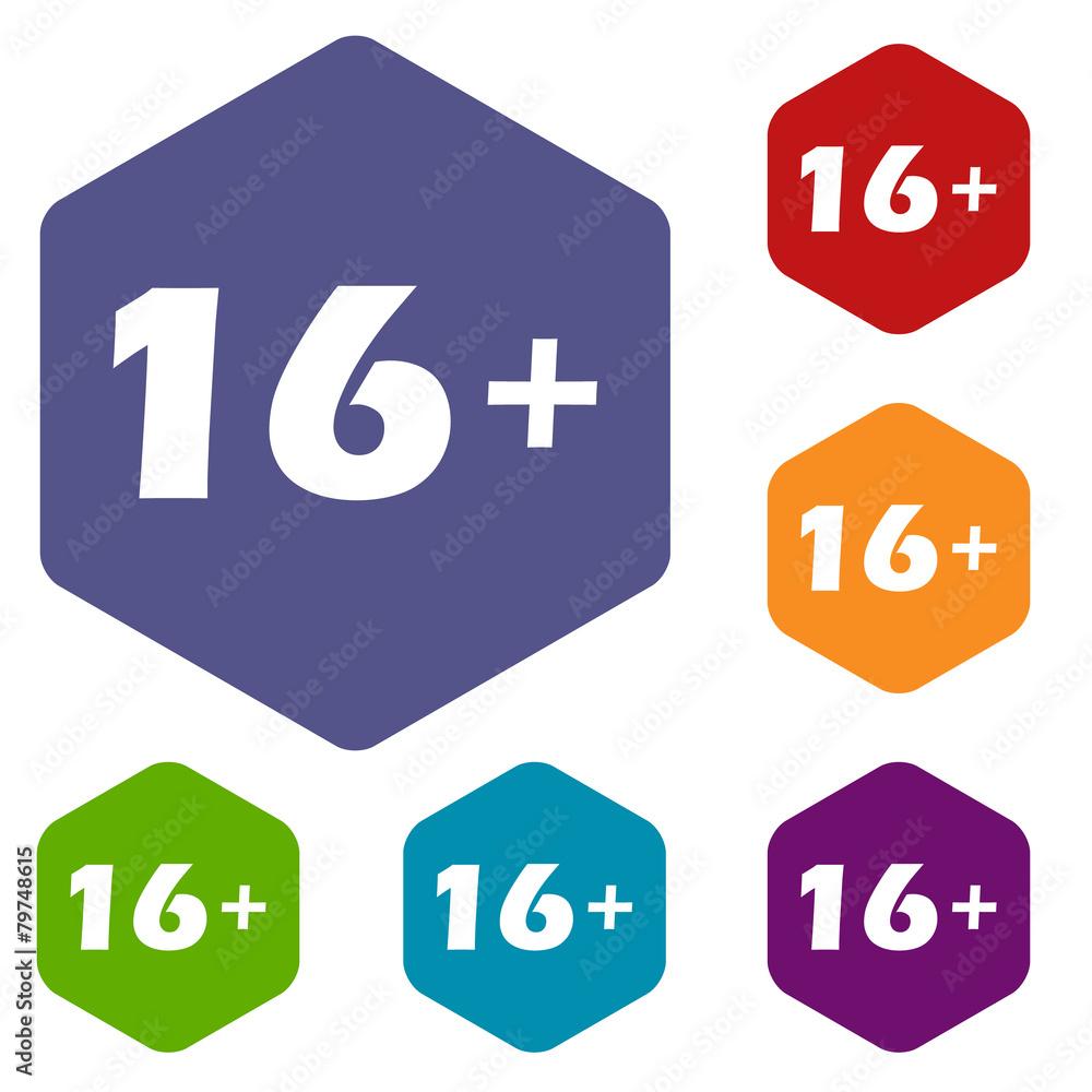 Age rhombus icons Age rhombus icons