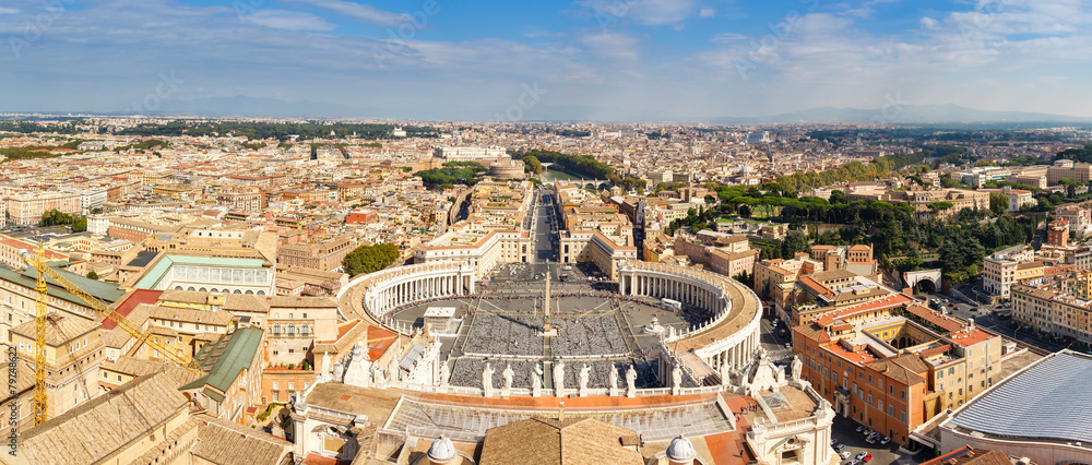 Cityscape from  height, Saint Peter's Square