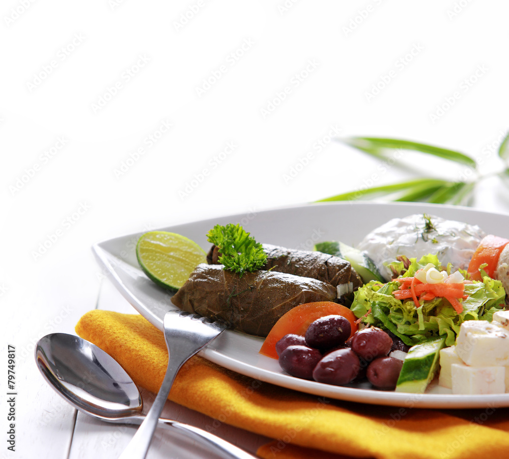 Greek vegetarian food mix pikilia Greek vegetarian food mix pikilia