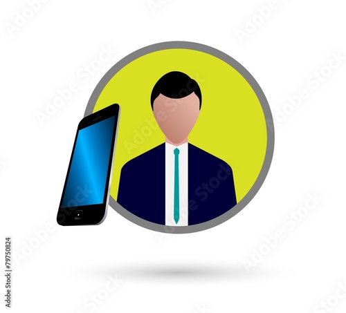 professionista, palmare, touch, lavoro, online, web