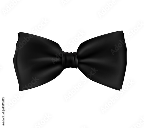 Illustration of realistic black bow