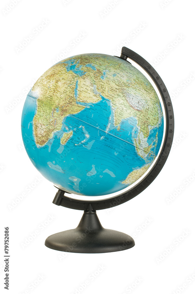 Obraz premium Earth globe isolated on the white background with clipping path