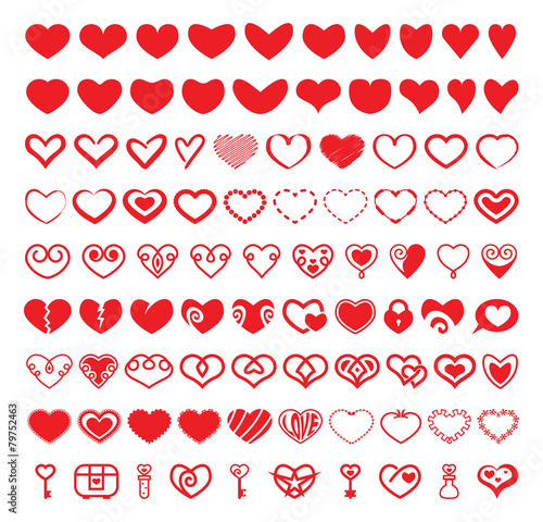 Vector Heart Shapes