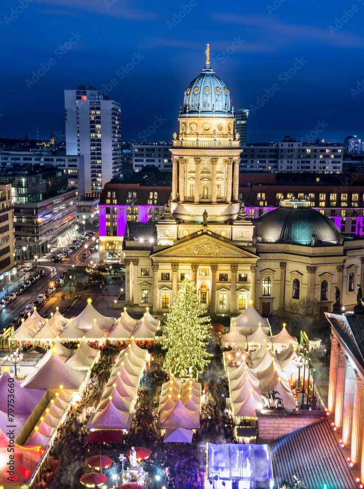 Naklejka premium Chtristmas Maket Gendarmenmarkt in Berlin