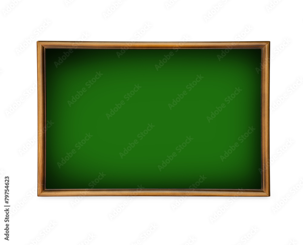 Blank chalkboard in wooden frame isolated on white Blank chalkboard in wooden frame isolated on white