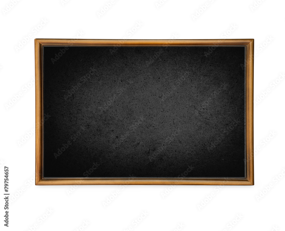Blank chalkboard in wooden frame isolated on white Blank chalkboard in wooden frame isolated on white