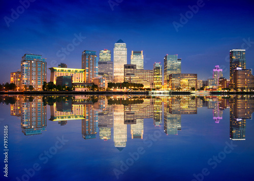 LONDON  UK - OCTOBER 17  2014  Canary Wharf 