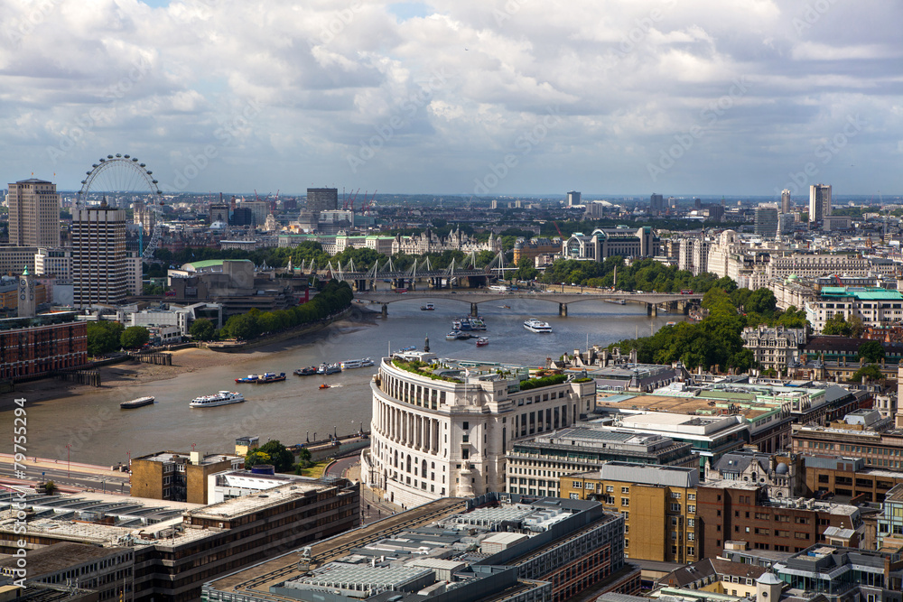 LONDON, UK - AUGUST 9, 2014. London's panorama