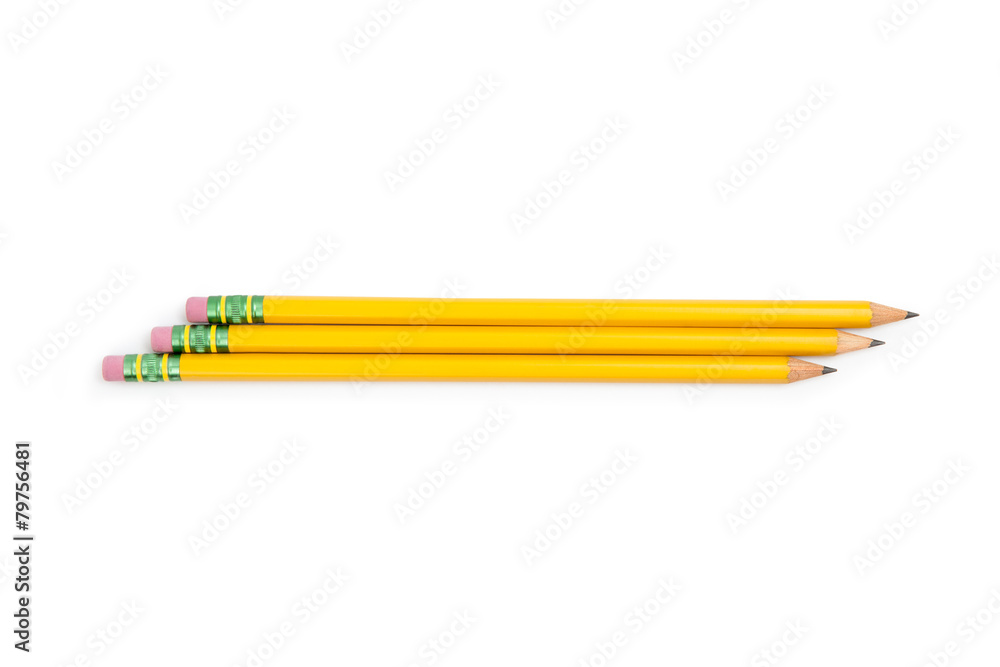 Fototapeta premium Pencil isolated on pure white background