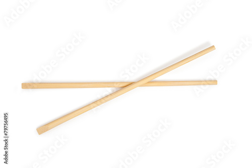 chopsticks in white background