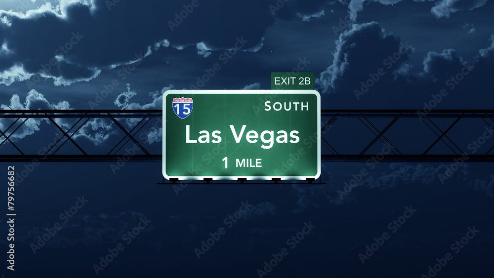 Las Vegas USA Interstate Highway Road Sign