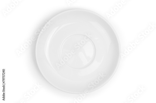 Plate on white background