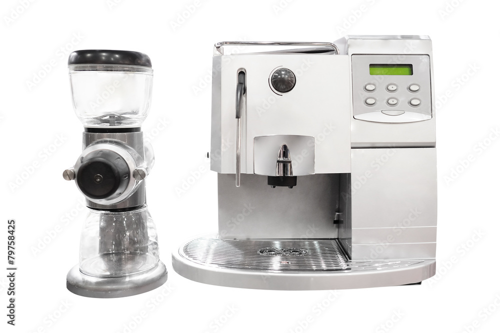 Professional coffee machine isolated Professional coffee machine isolated