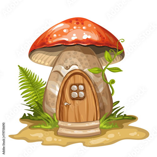 House for gnome made from mushroom
