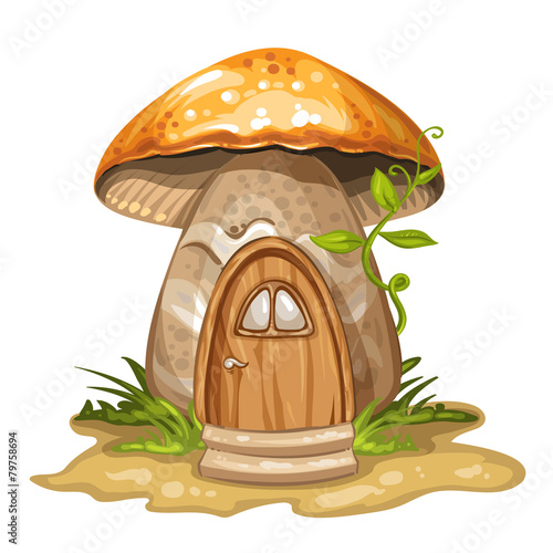 House for gnome made from mushroom