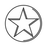 star icon minimal linear contour outline style vector