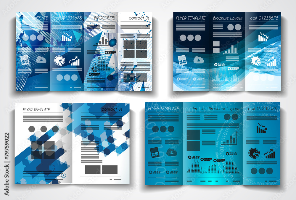 Vector tri fold brochure template design or flyer layout Vector tri fold brochure template design or flyer layout
